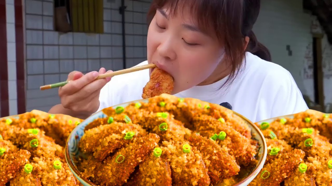 川味天花板！秋妹的豪橫粉蒸肉，三線肉比巴掌大，地瓜吸汁香到舔盤超巴適！【顏美食】