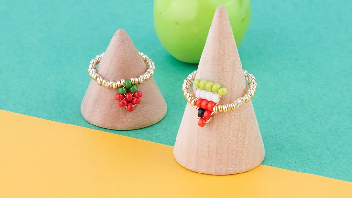 How to Make Cute Beaded Fruit Rings: Watermelon & Strawberry | Kissitty Jewelry