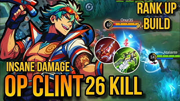 Clint one hit build 2025. Easy rank up. Mobile legends bang bang
