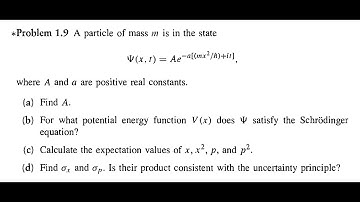 Introduction to Quantum Mechanics (2E) - Griffiths, P1.9: The Uncertainty Principle