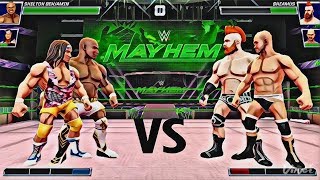 Shelton Benjamin and Chad gable Vs the bar || WWE mayhem || Master mayhem..