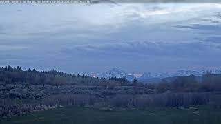 Teton Time Lapse of sunset viewed from Hatchet Resort on May 8, 2026