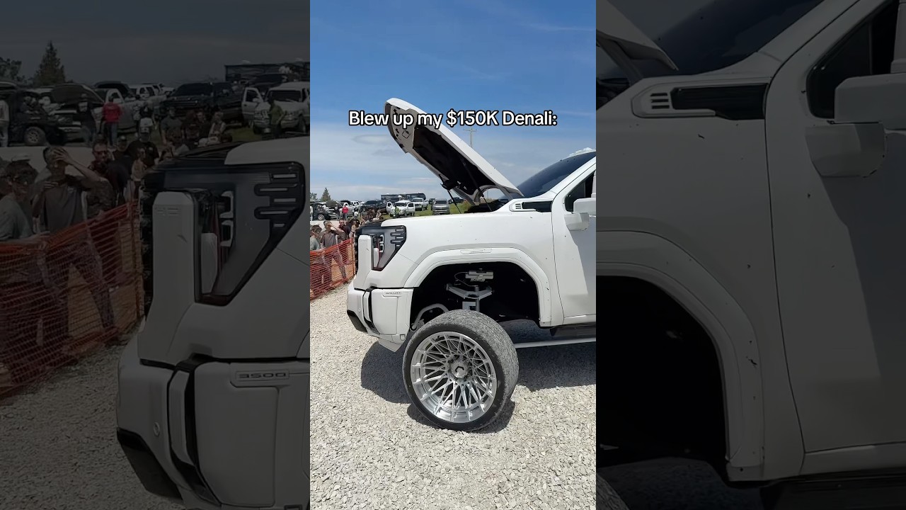 Blew up my $150K Denali in a burnout pit