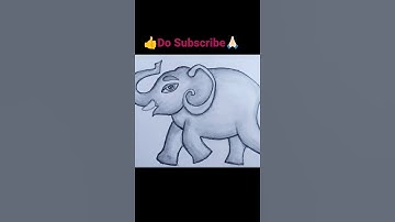 How to draw Elephant drawing easy for beginners| Elephant drawing#easy#youtubeshorts#reels#viral#art