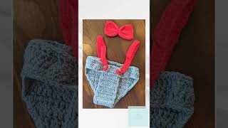 Newborn Suspenders and Bowtie