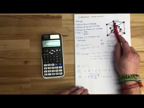 Gitterkonstante berechnen fcc-DIAMANTSTRUKTUR (Silizium / Gallium-Arsenid) | Festkörperphysik