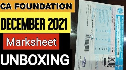 UNBOXING PHYSICAL MARKSHEET GIVEN BY ICAI|| CA FOUNDATION|| DECEMBER 2021|| WORK HARD FOR THIS❤