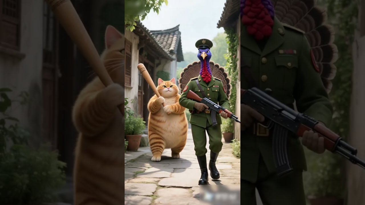 Cat Vs Turkey Army Who Wins This Battle 