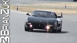 Brianzuk records the glorious v8 exhaust note of a black f355
berlinetta with aftermarket accelerating and flying by at full
throttle on track! b...