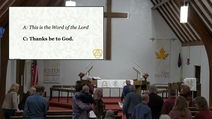 November 26, 2025 Worship Service - Thanksgiving Eve Service