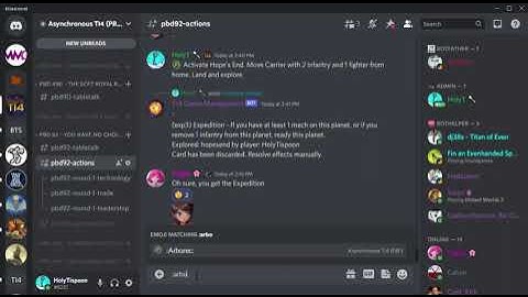 How to do tactical actions - TI4 Game Management bot on the Async TI4 discord server