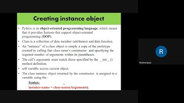 Unit III (Creating Instance Object in Python)