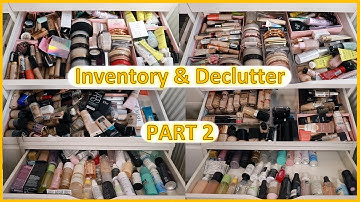 Inventory & Declutter - Foundations, Concealer, Powder, Primer, Setting Sprays | Makeup with Meg
