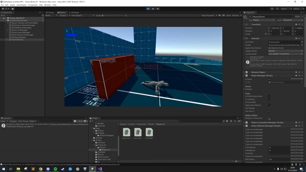 Levelless RPG Progress: 21/12/2023 Death and Revival Feature
