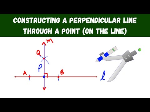 Video: Wat is de eerste stap bij het construeren van een loodlijn van een punt op een lijn?