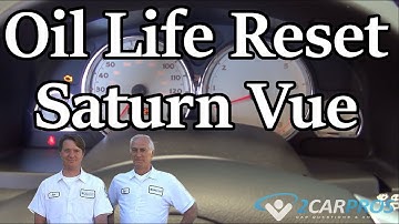 HOW TO RESET OIL LIFE!! Saturn Vue 2002-2007
