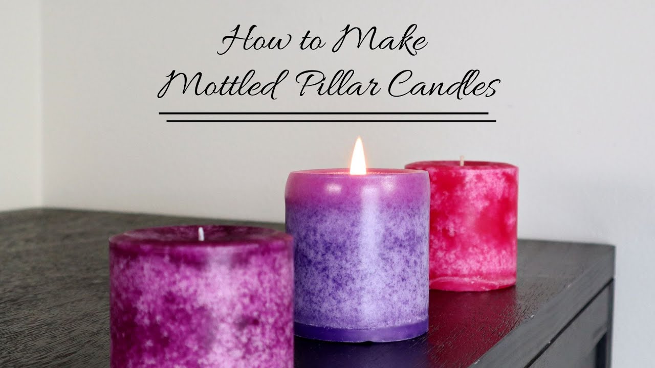 How to Make Mottled Pillar Candles with CandleWic's 4045H Mottling