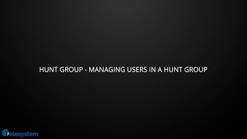 Hosted VoIP Admin Portal -  Hunt Group   Managing Users in a Hunt Group