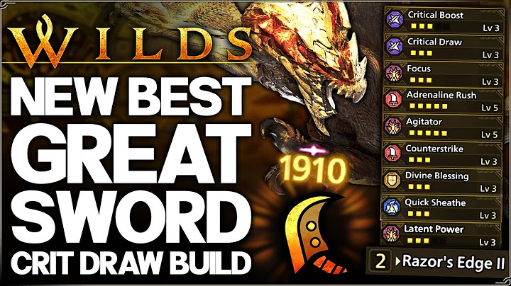 Monster Hunter Wilds - New Best OP Great Sword Crit Draw Build - Highest Damage - TU2 Set Guide!