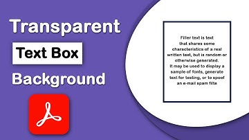 How to make text box background transparent in pdf with Adobe Acrobat Pro DC