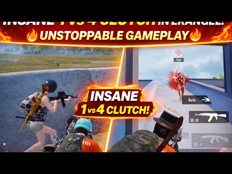 INSANE 1vs4 CLUTCH 😈 ERANGEL FULL SQUAD WIPE!