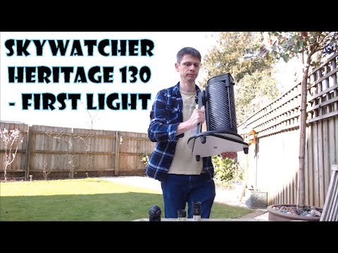Which first telescope under £150/ $200  Skywatcher Heritage (AWB Onesky) 130 Video 2: First Light