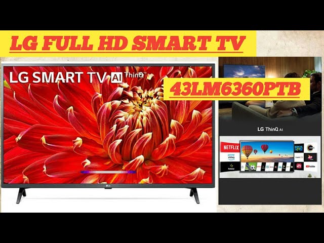 LG Full HD AI ThinQ 43'' LM6370 Smart TV, Procesador α5 AI, Virtual  Surround Plus