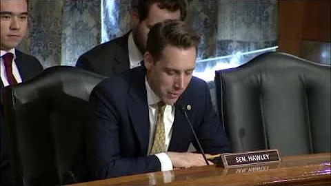 Senator HAwley at a hearing to review of e-rulemaking comment systems