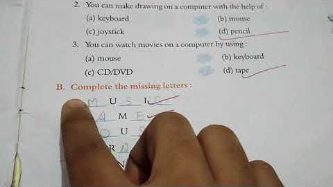 Computer class 1 chapter 2 missing letter