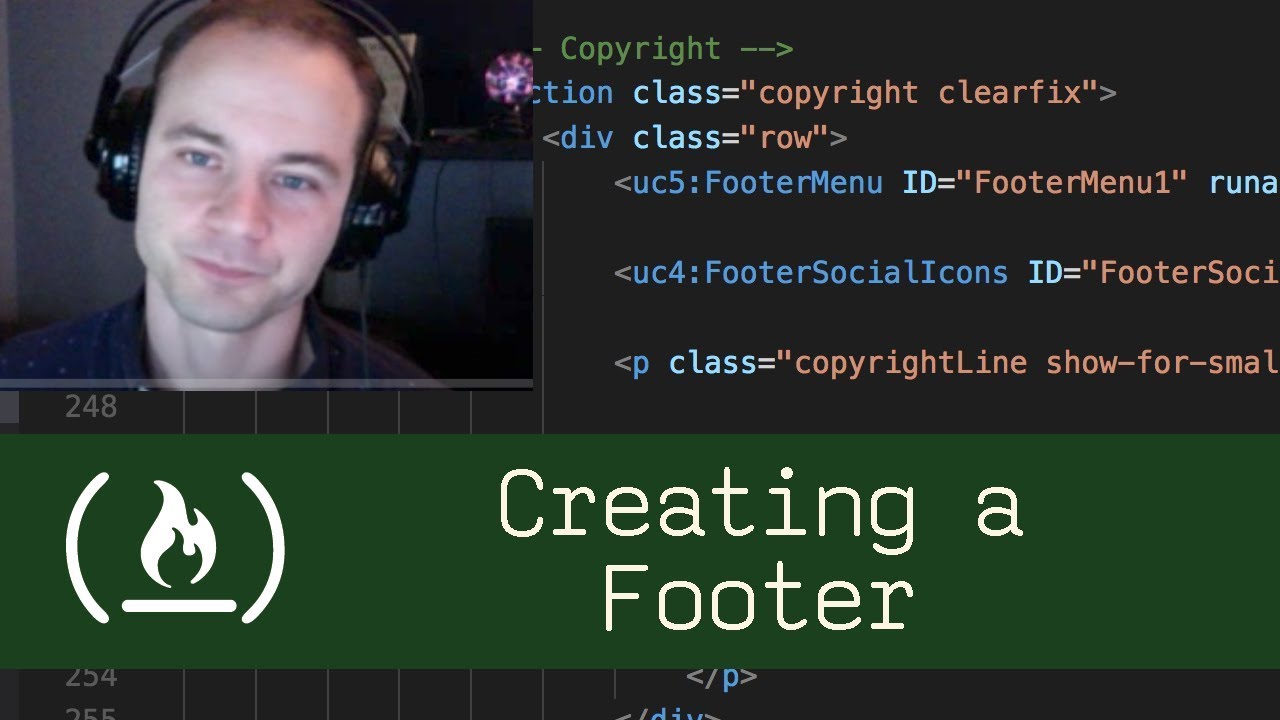 Creating a Footer (P3D6) - Live Coding with Jesse - YouTube