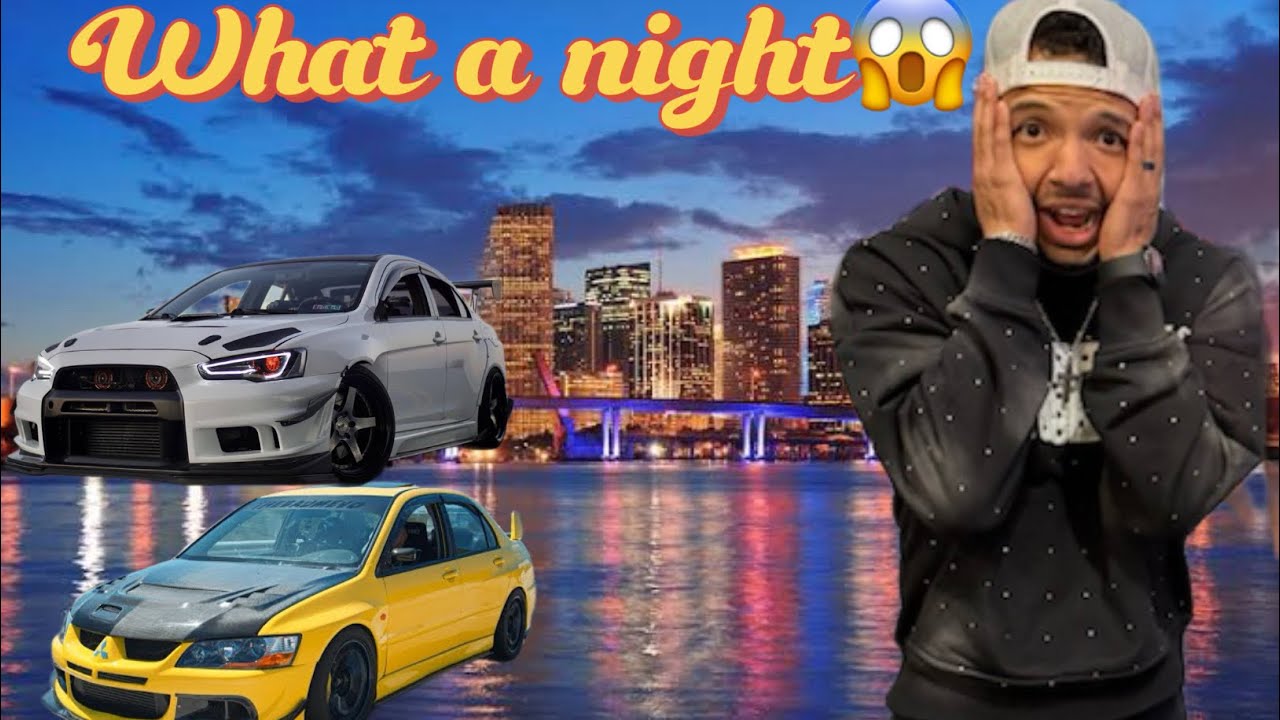 Два автомобиля Evo парализовали движение на улицах Майами!!