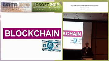 "Blockchains and Enterprise Modeling: Opportunities and..." Prof. Hans-Georg Fill (DATA/ICSOFT 2019)