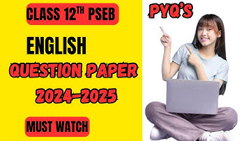 Class 12 PSEB English Question Paper 2024-25✅ | Target 90+ 🎯📚 #previousyearquestions  #pyq 