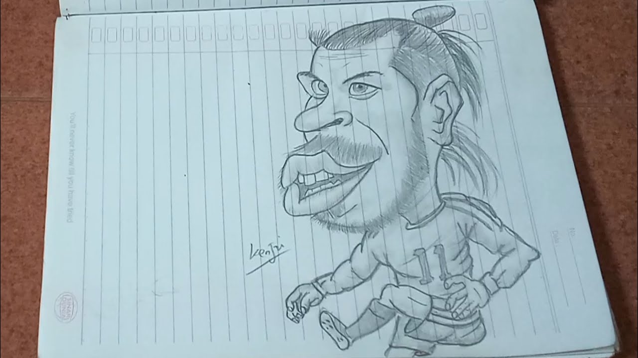 How to draw caricatures Gareth bale