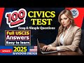 2025 random 100 civics questions and answers - US citizenship interview I N400 Interview
