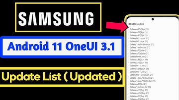 Samsung New Updated Android 11 OneUI 3.1 Update List |A21S,A31,A51,M40,M11,A12,A20,A30,A30S,M21 More