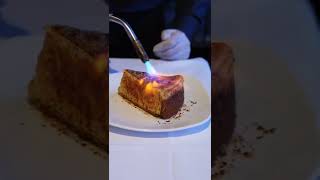 Flaming Cheesecake only at Brasão #brasão #brazilian #braziliansteakhouse #cheesecake