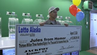 'Couldn't have given money to happier guy': Homer man wins $13.3M in Alaska lotto