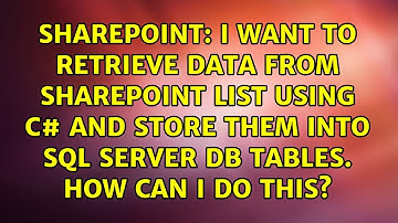 I want to retrieve data from SharePoint list using c# and store them into SQL server DB tables....