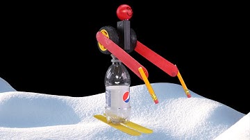 DIY : How To Make a Cool Skiing Robot with DC Motor