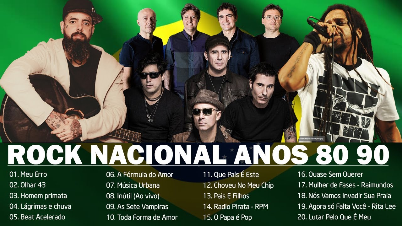 Pop Rock Nacional 💢 O MELHOR DO POP ROCK NACIONAL ANOS 80 E 90 💢 Top 30 ...