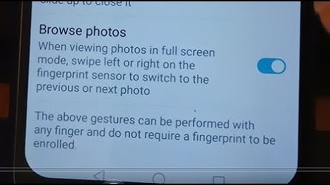 how to use fingerprint sensor to switch photos in honor 20i mobile