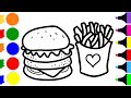 How to Draw a Cute Hamburger | Easy Step by Step Tutorial