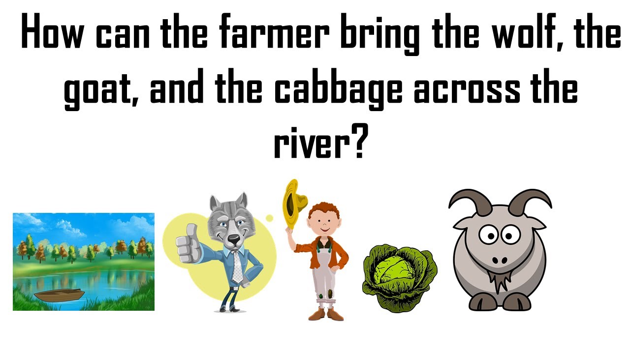 Wolf, goat and cabbage problem I Logic puzzle - YouTube