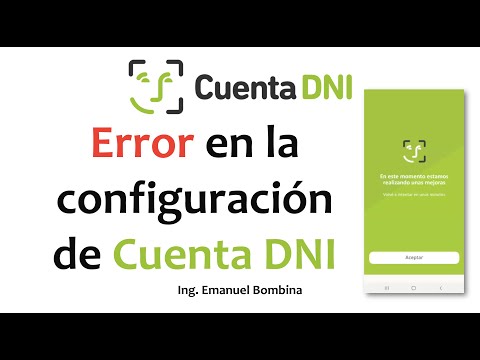 Error al querer configurar la Cuenta DNI