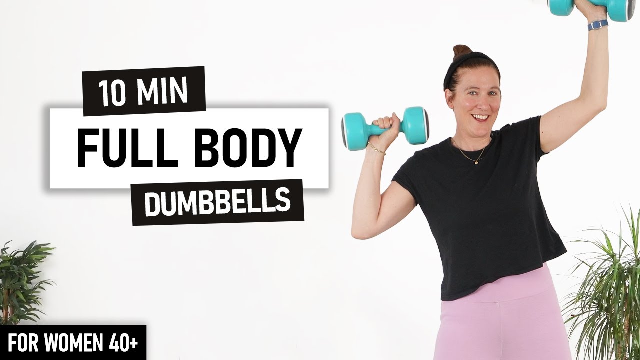 10 MIN FULL BODY STRENGTH Workout with Weights for Women over 40