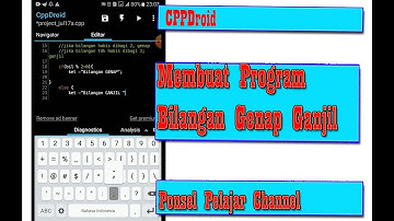 BELAJAR CPPDROID BG.6A : Fungsi Percabangan IF Didalam C++ Android - Program Bilangan Genap Ganjil