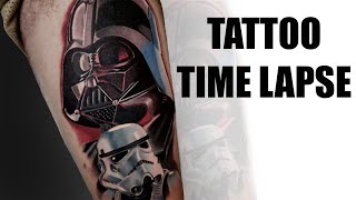 TATTOO TIME LAPSE | Realism Star Wars Tattoo