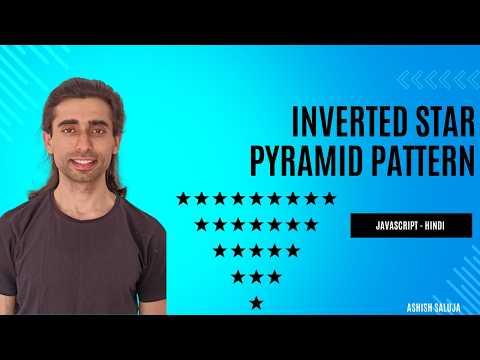 Inverted Star Pyramid Pattern in JavaScript | Pattern Printing Series #javascript #interview #hindi