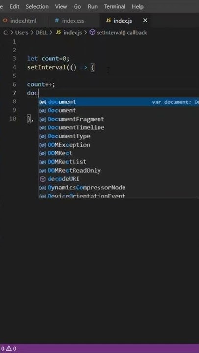 Set interval function in javascript #shorts - YouTube